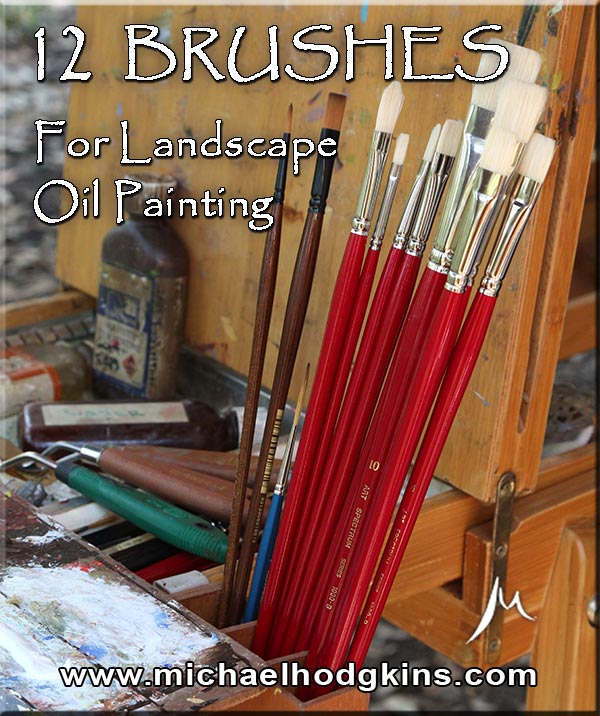 12 Brushes for Landscape Oil Painting
