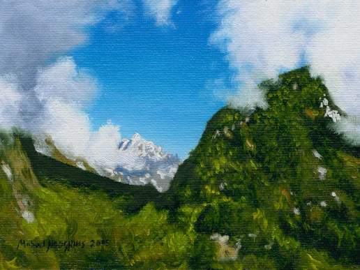 A Window to Heaven - New Zealand Landscape Oil Painting by Michael Hodgkins