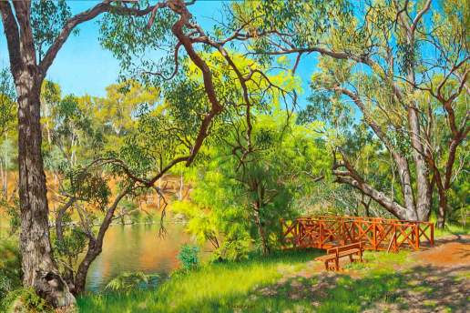 Blackwood River Park Original Australian Landscape Oil Painting by Michael Hodgkins Australian Landscape Oil Painting by Michael Hodgkins