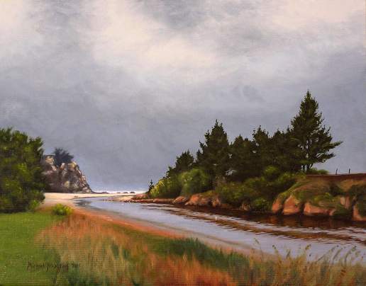 Brighton - New Zealand Landscape Oil Painting by Michael Hodgkins