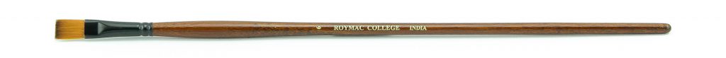 Roymac "College" size 6 long handled Taklon bristle Flat artists' Acrylic painting brush