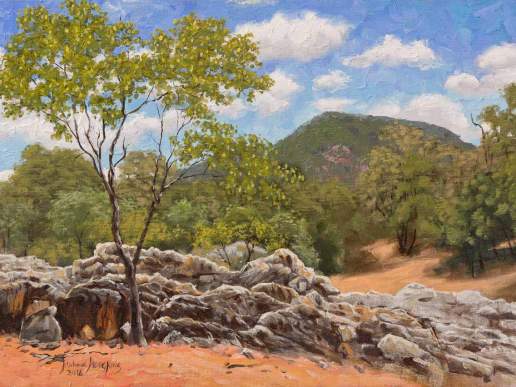 Eight Mile Creek - Australian Landscape Oil Painting by Michael Hodgkins