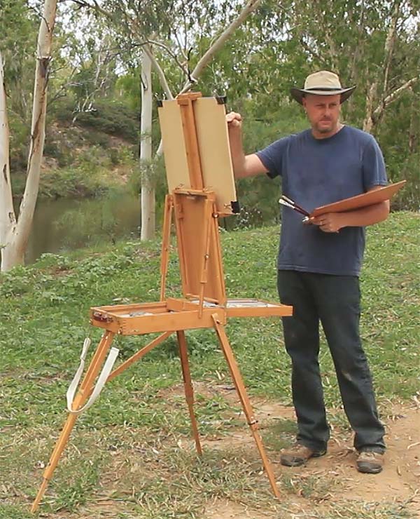 Michael Hodgkins with French Box Easel