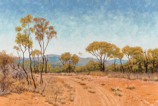 Old Glenroy Station Country - Australian Landscape Oil Painting by Michael Hodgkins
