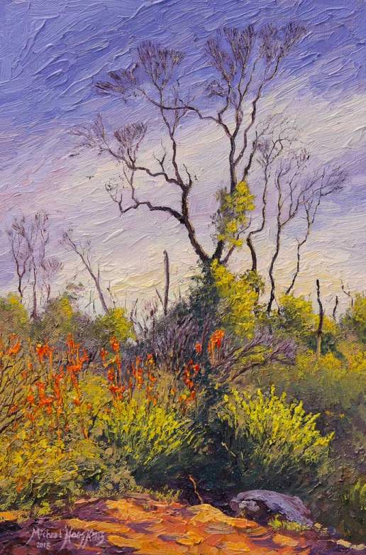Regeneration in the Perth Hills - Australian Landscape Oil Painting by Michael Hodgkins